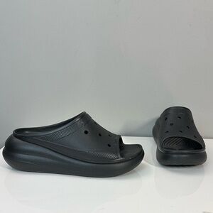 Crocs Classic Crush Slide Sandals Black Unisex Womens 12 Mens 10